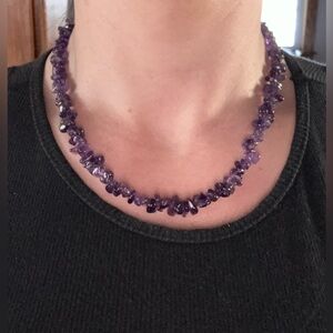 Purple Amethyst Gemstone Necklace💜